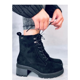 Comfortable high-heeled boots Black 1