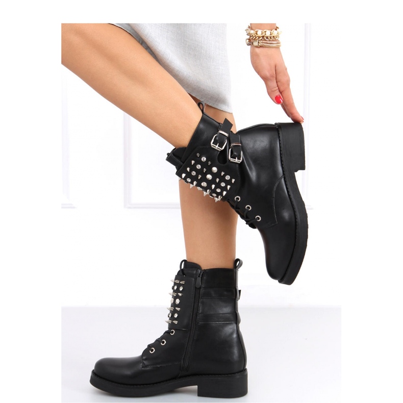 Ziku Black studded boots - Inello 2