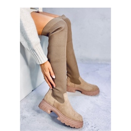 Trotter Khaki sock boots - Inello brown 2