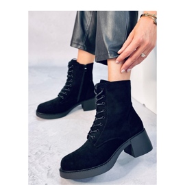 Black lace-up ankle boots 2