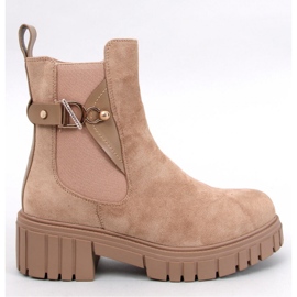 Beige platform Chelsea boots 1