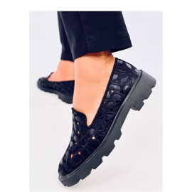Black openwork moccasins 1
