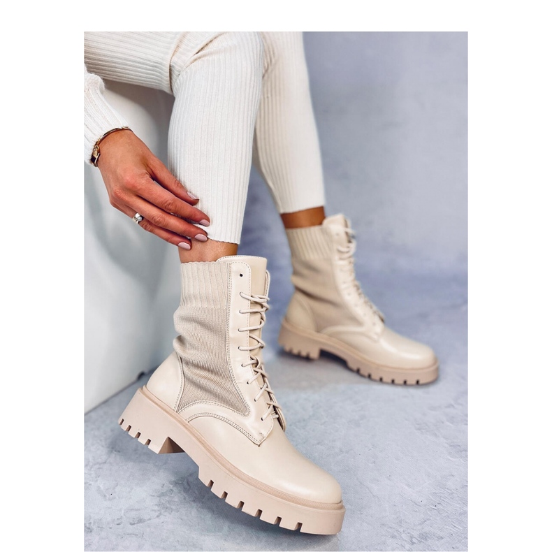 Boots with elastic upper Cass Beige - Inello 2
