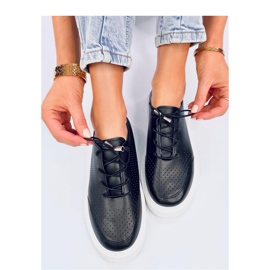 Black openwork sneakers 1