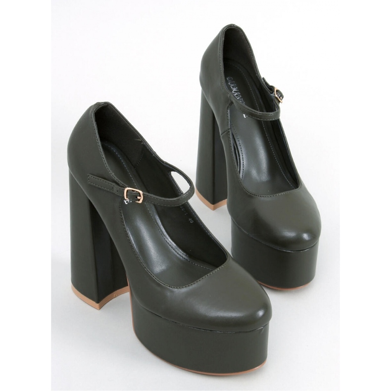 Rosario Armygreen platform pumps - Inello 1