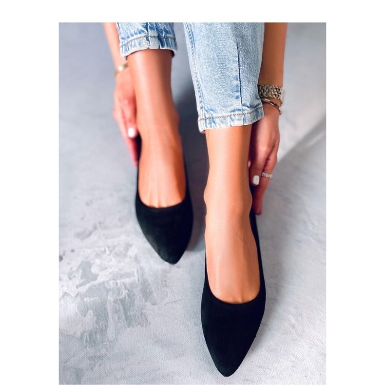 Ballet flats with leather insert Keys Black - Inello 2