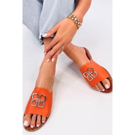 Orange women's flip-flops 1