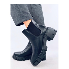 Ledeck Black Pu wide-heeled Chelsea boots - Inello 1