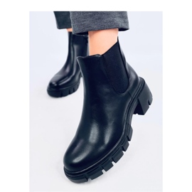Ledeck Black Pu wide-heeled Chelsea boots - Inello 2