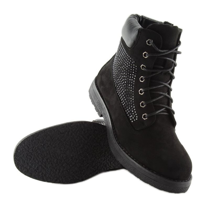 Black women's trappers HQ896 Black 2