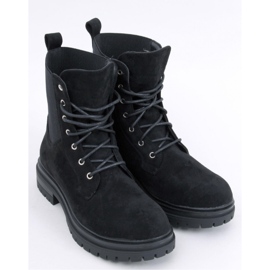 Vecna ​​Black worker lace-up ankle boots - Inello 1