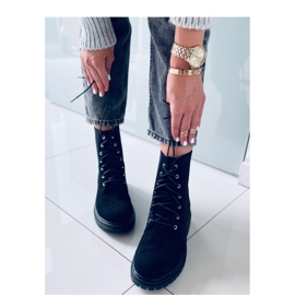 Vecna ​​Black worker lace-up ankle boots - Inello 2