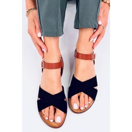 Women's elevated sandals black 1