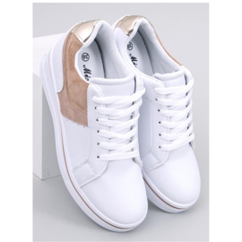Beige wedge sneakers white 1