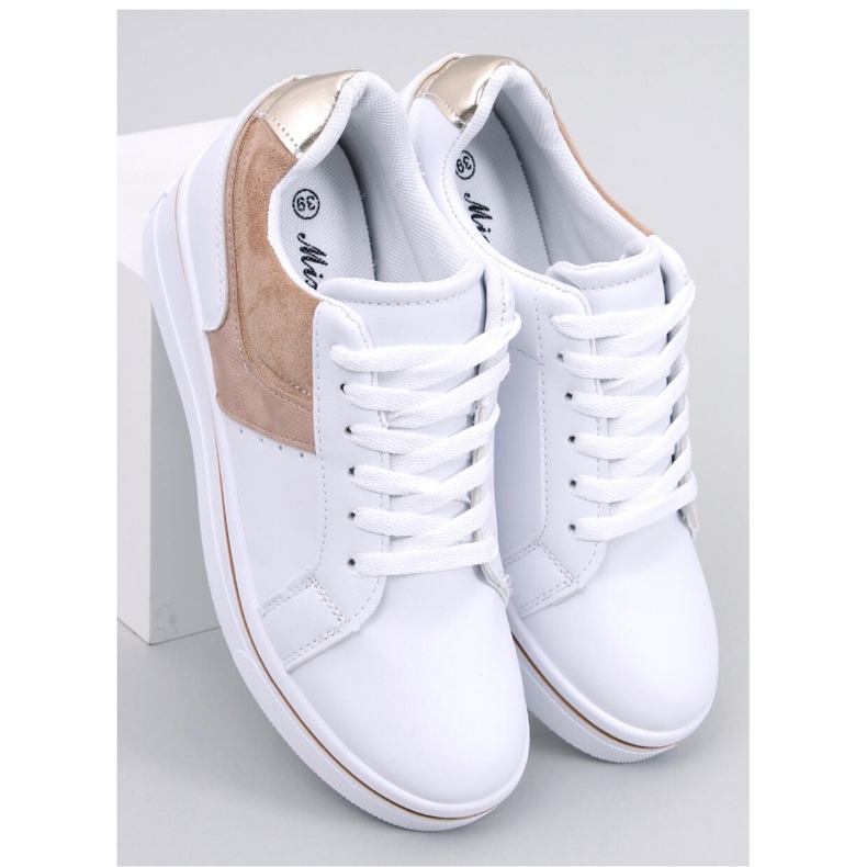 Beige wedge sneakers white 1