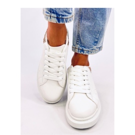 Gold Platform Sneakers white 2