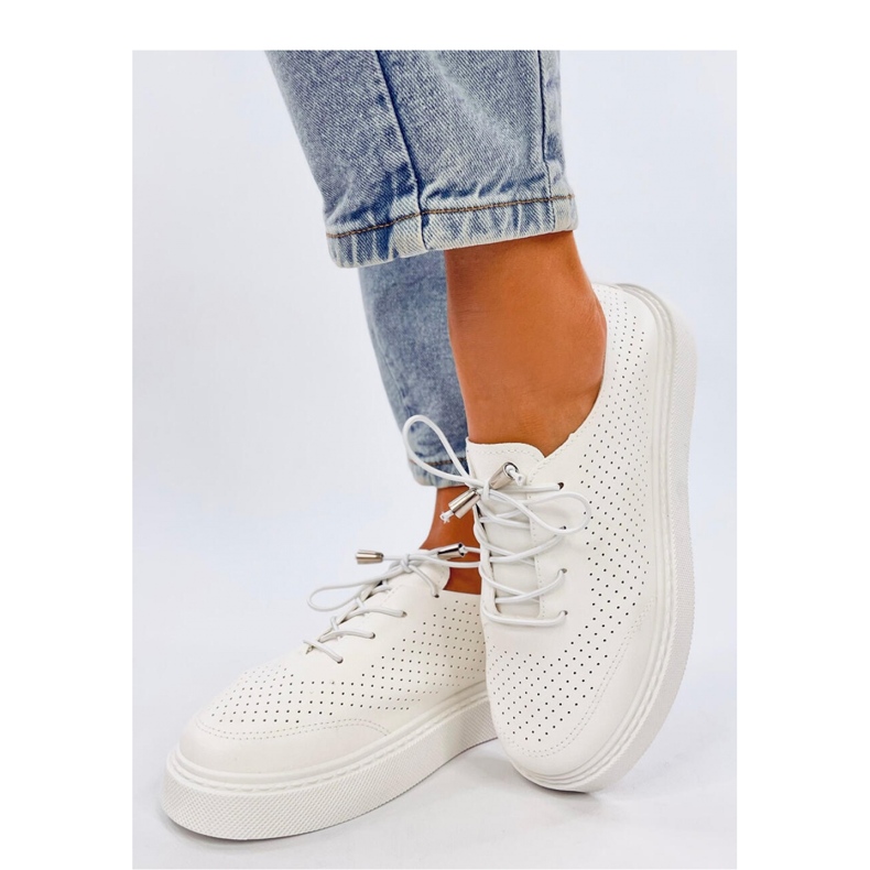 Women's openwork sneakers White 1