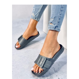 Sandal Rubber flip-flops with a buckle Romero Gray - Inello grey 2