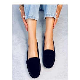 Women's suede moccasins Black 1 Women's suede moccasins Black 1