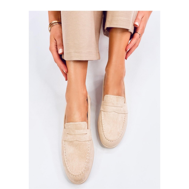 Beige women's loafers 1