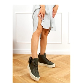 Green high-top sneakers RE11P Green - Inello 2