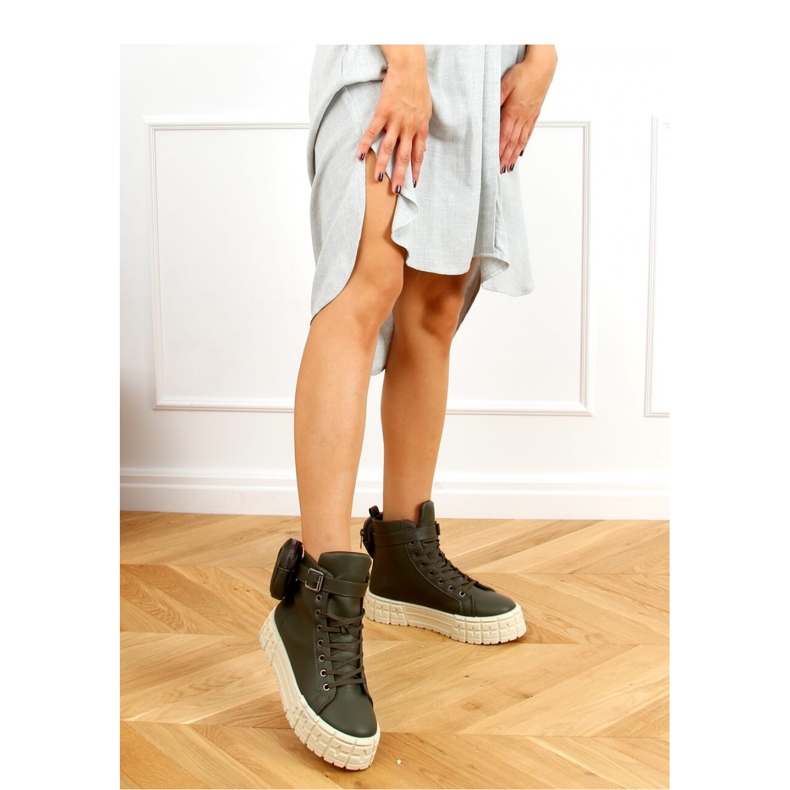 Green high-top sneakers RE11P Green - Inello 2