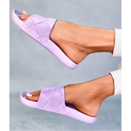 Purple rubber flip-flops 1