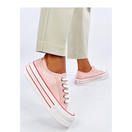 Pink double sole sneakers 1