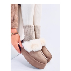 Allod Khaki platform snow slippers - Inello beige 2