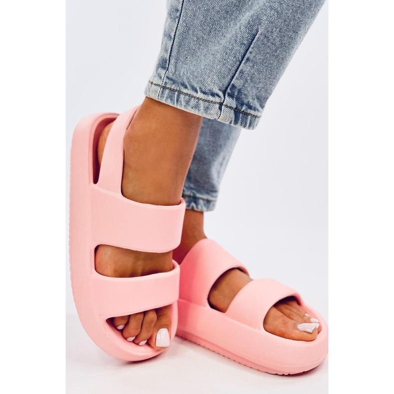 Pink foam sandals 1