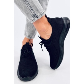 Women's sock sports shoes black 2