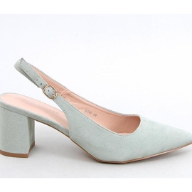 Open Heel Pumps Green 1