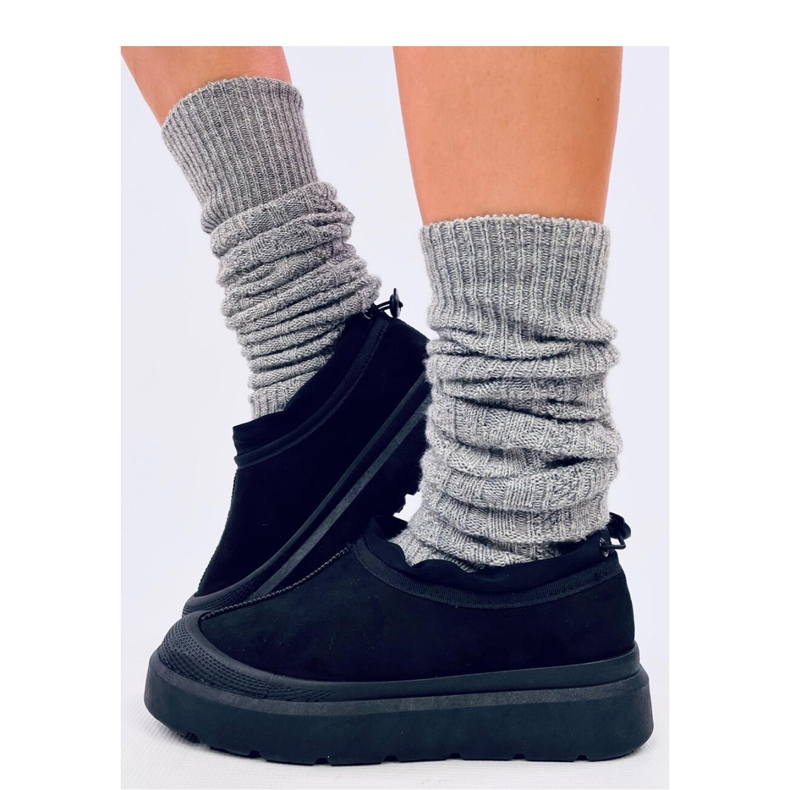 Women's short snow boots Black 1