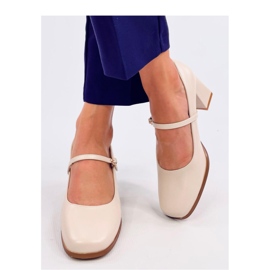 Mary Jane Beige style high heel pumps 2