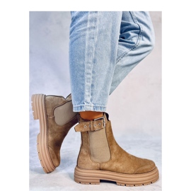 Carls Khaki women's Chelsea boots - Inello brown 2