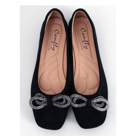Suede ballet flats with a bow Serna Nero - Inello black 1