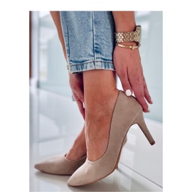 Classic women's high heels Eurielle Khaki - Inello beige 2