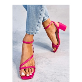Fuchsia high-heeled sandals pink 1