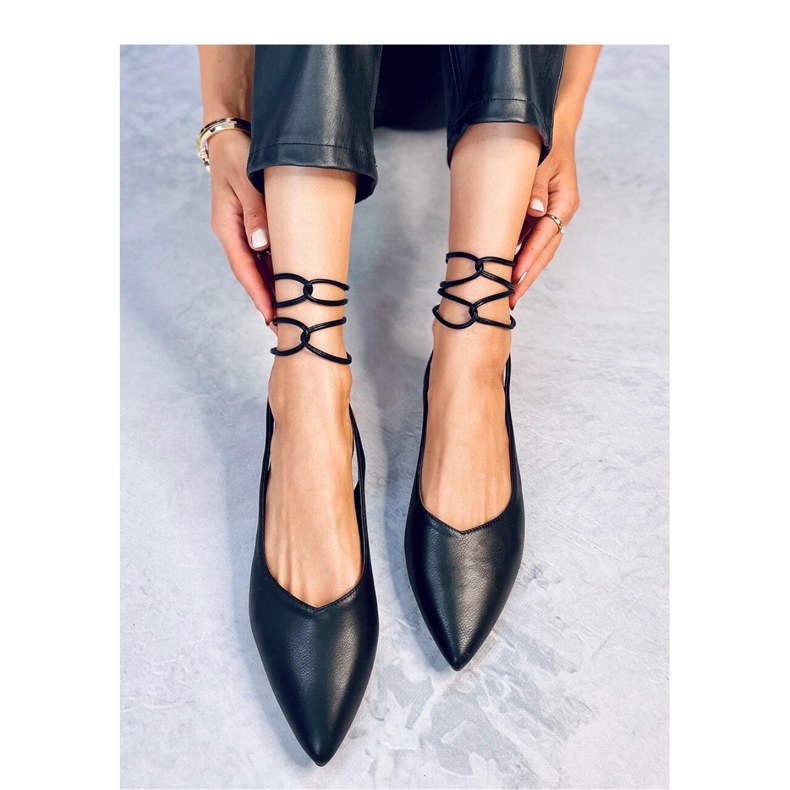 Lace-up ballerinas Black 1