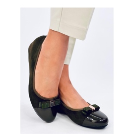 Green wedge ballerinas 1