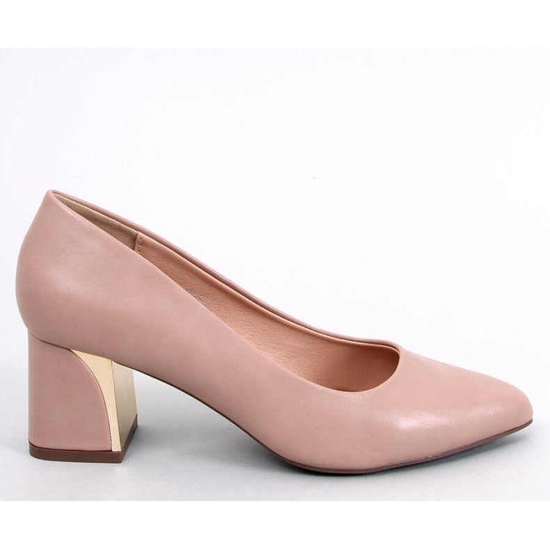 Kerrigan Khaki wide heel pumps - Inello beige 1