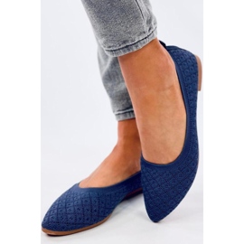 Blue women's sock ballerinas 1