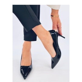 Patent stiletto pumps Charlotte Black - Inello 1