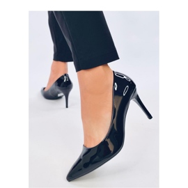 Patent stiletto pumps Charlotte Black - Inello 2