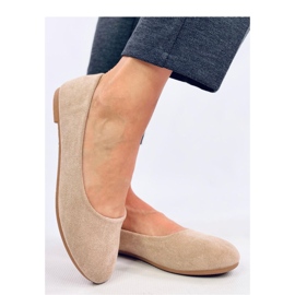 Classic suede ballerinas Khaki beige 1