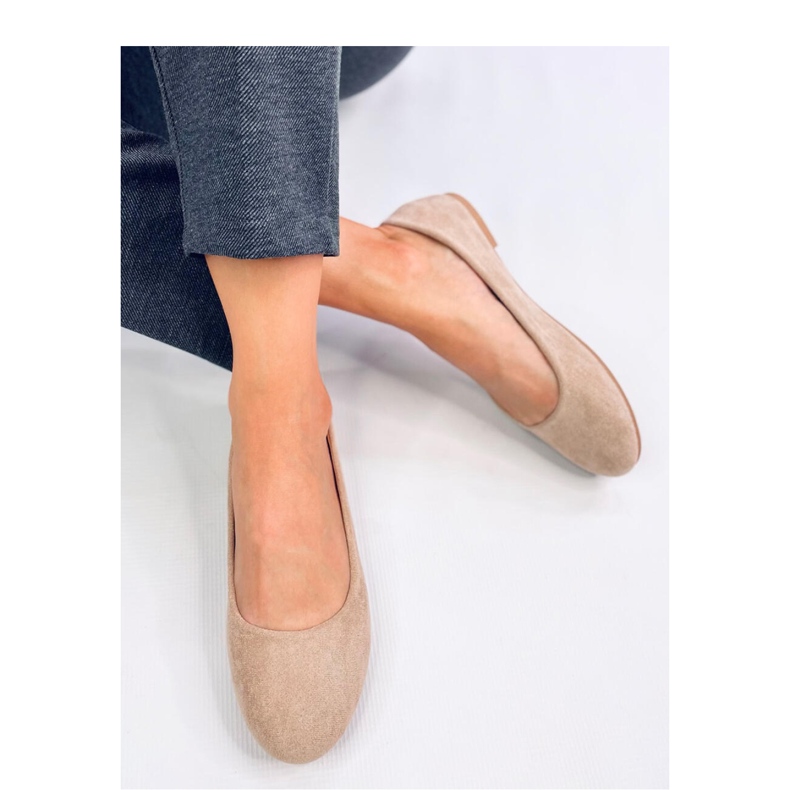 Classic suede ballerinas Khaki beige 2