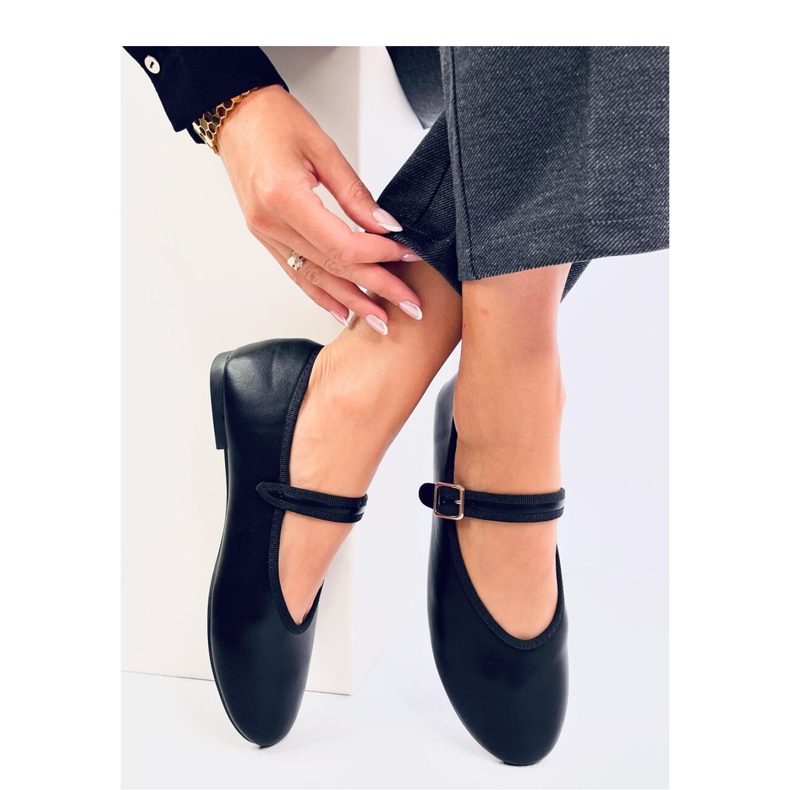 Black Ballerinas with Strap 1
