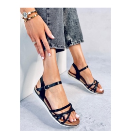 Sandals with cubic zirconia Marta Black - Inello 2