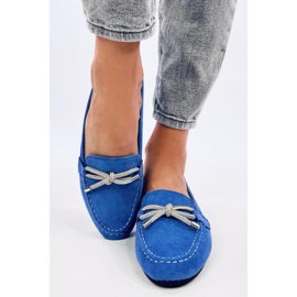 Blue suede loafers 1