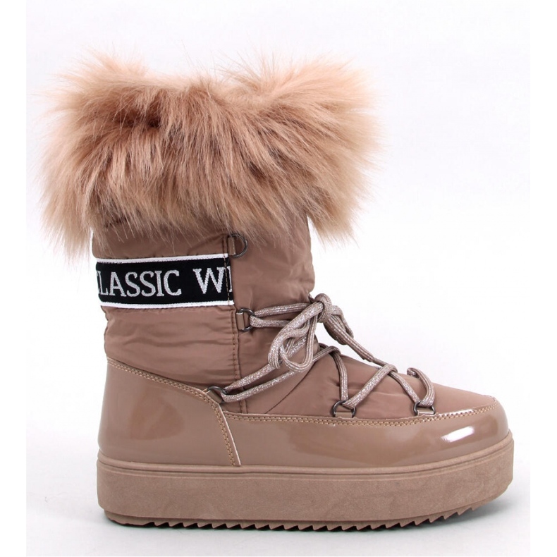 Kendals Khaki fur snow boots - Inello brown 1